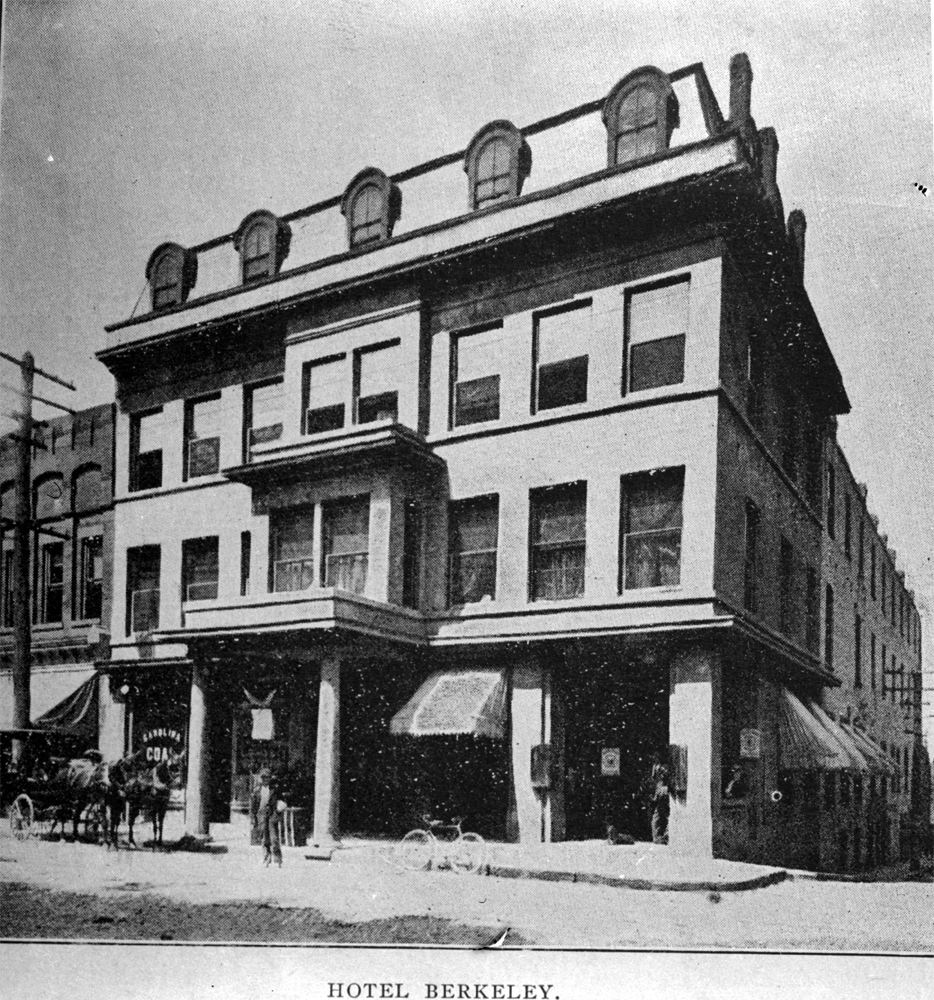 Hotel Berkeley, downtown Asheville. Early 1900s